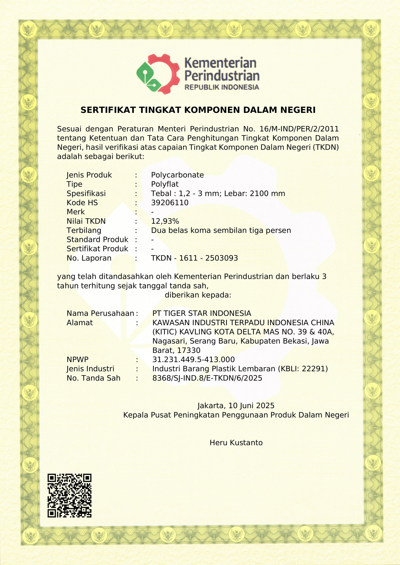 Sertifikat TKDN